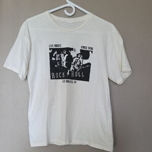 💥Buy2Get1Free💥Rock & Roll Graphic T-Shirt - Cream